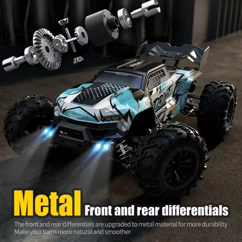 1:16 4WD RC Car 70KM/H or 50KM/H with LED Remote Control Cars High Speed Drift Monster 4X4 Truck for Kids VS Wltoys 144001 Toys