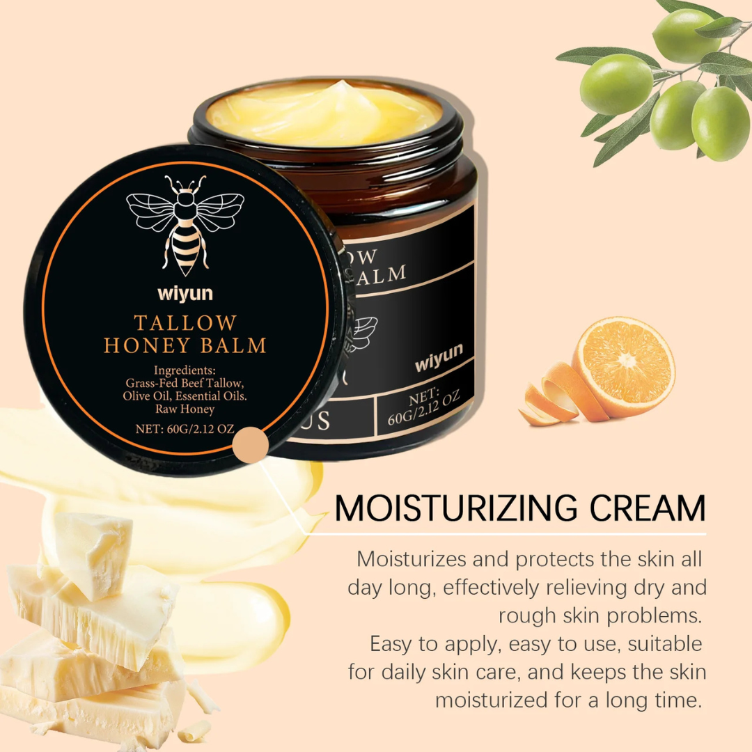 Honey Beef Tallow Balm (Face & Body Moisturizer)