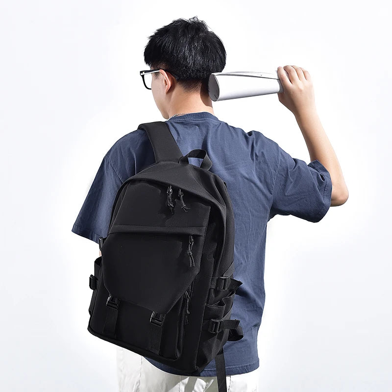 Simple Solid Color Backpack, Travel Backpack, Plenty of Storage Space, Very Suitable for Commuting, School, Work and Going Out.
