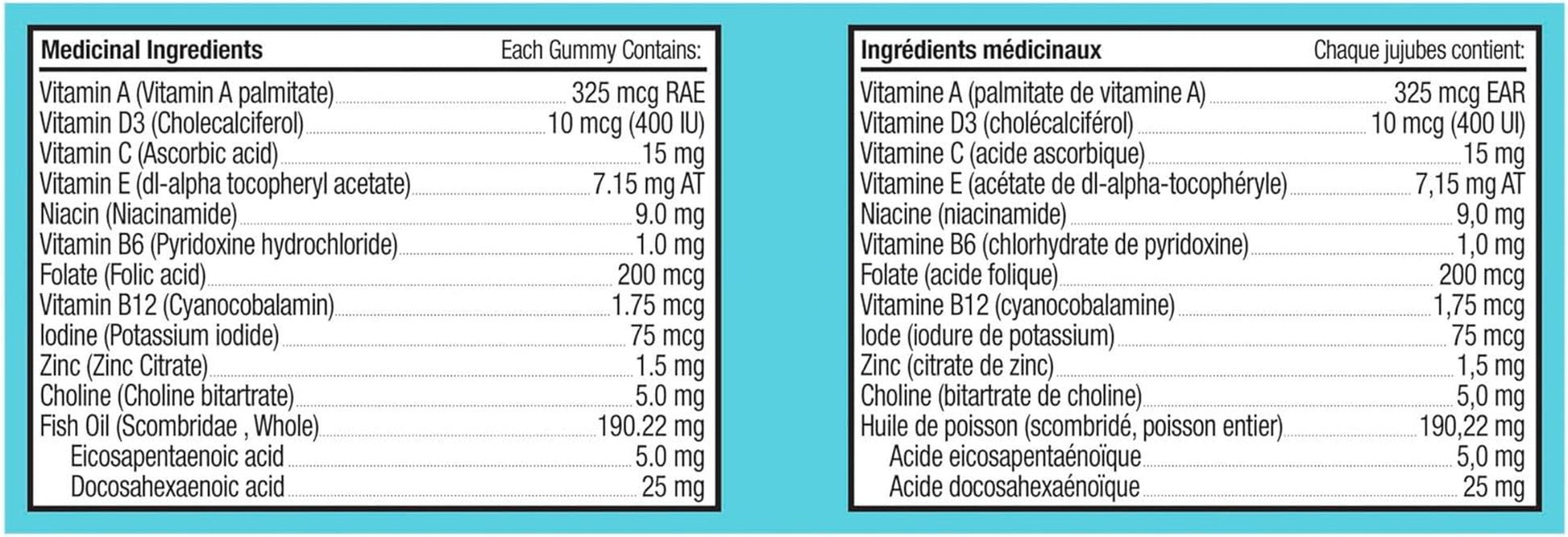 Prenatal Gummy Supplement with No Artificial Flavours and Colours Sweet Citrus Multivitamin to Help Support Mommy and Baby 30 Day Supply 60 Gummies