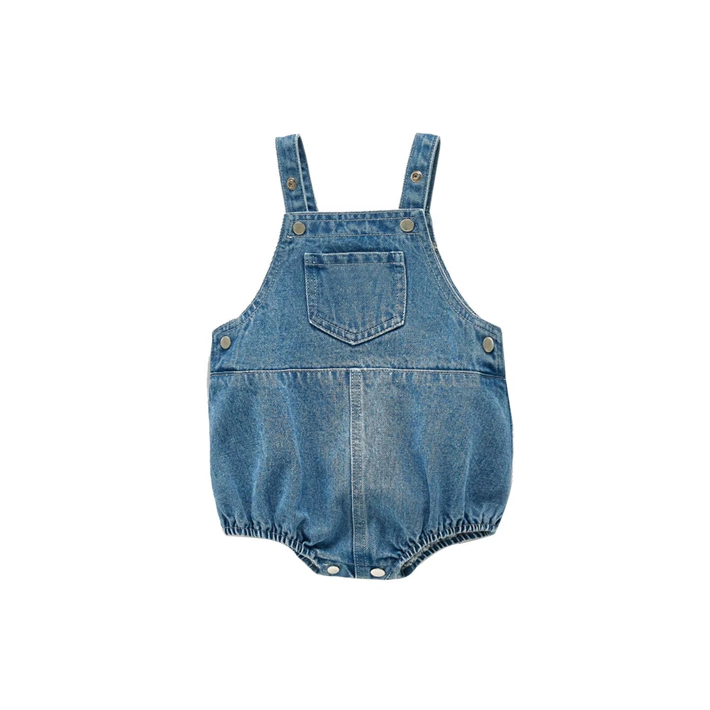 Spring and Autumn Newborn Infant Baby Boys and Girls Cowboy Sleeveless Rompers Kids Onepiece Fashion Baby Clothing