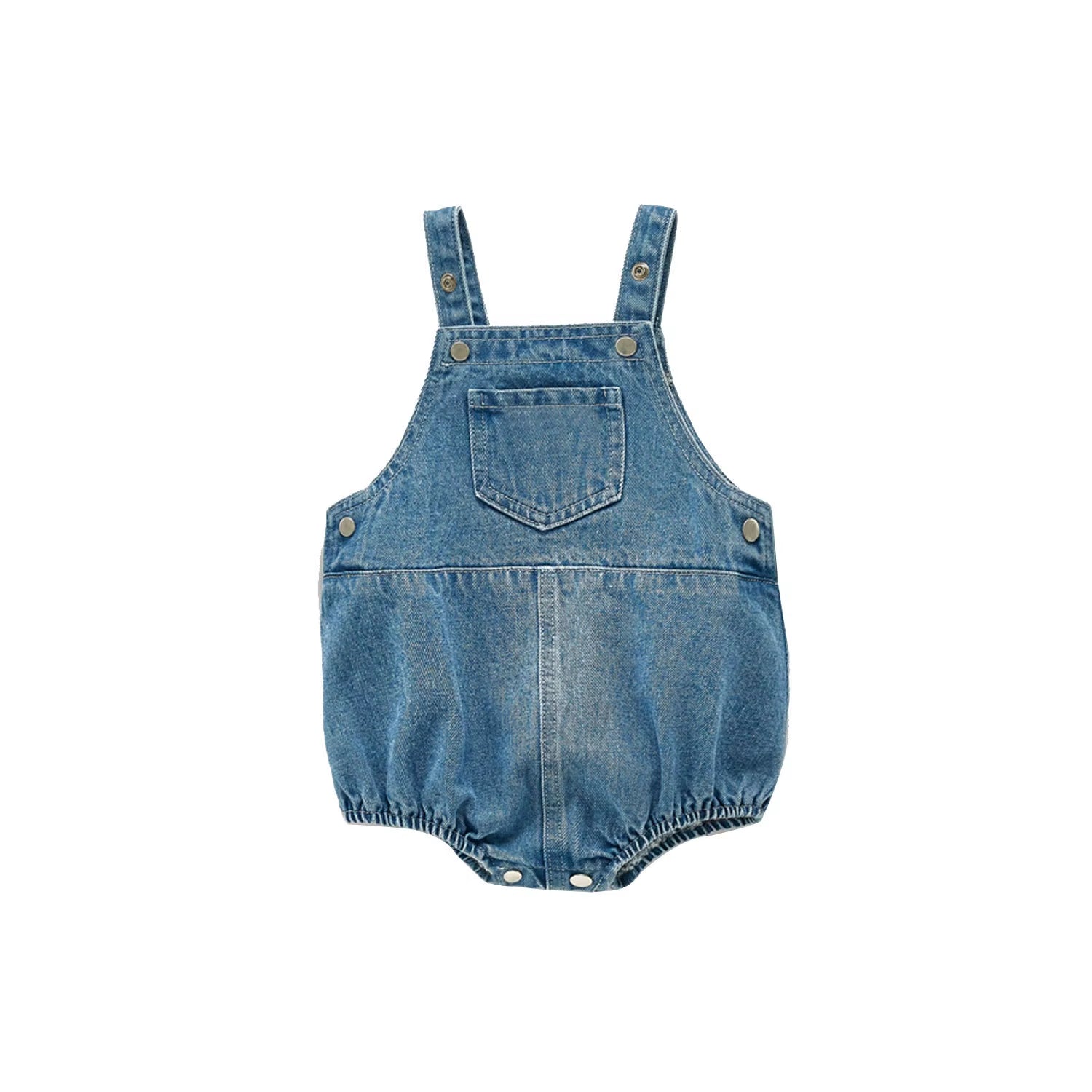 Spring and Autumn Newborn Infant Baby Boys and Girls Cowboy Sleeveless Rompers Kids Onepiece Fashion Baby Clothing