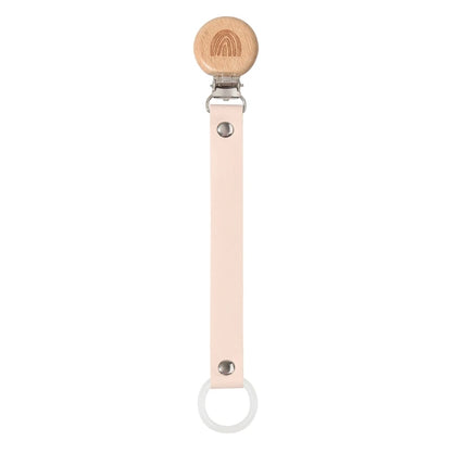 Leather Baby Pacifier Chain Rainbow Soother Pacifier Clips Chain Metal Dummy Clip Nipple Holder Clasps Baby Feeding Accessories