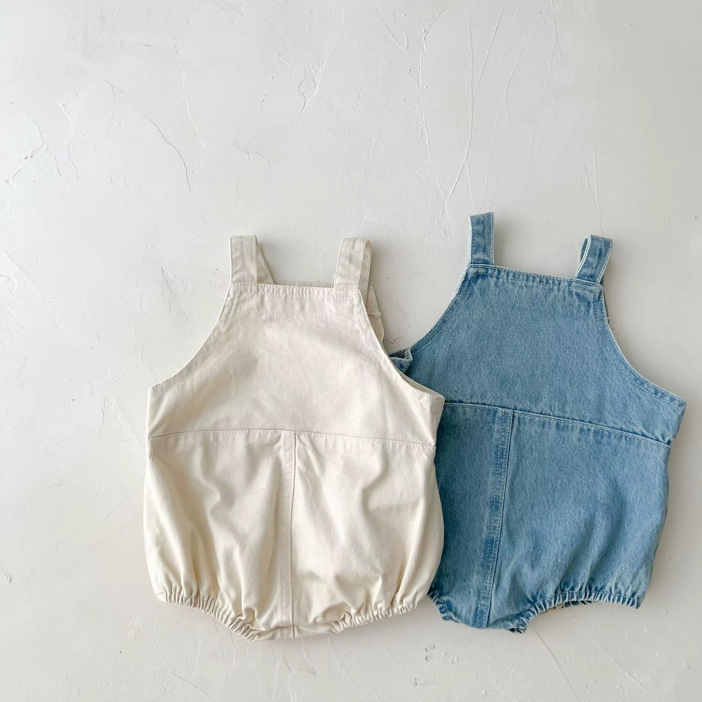 Spring and Autumn Newborn Infant Baby Boys and Girls Cowboy Sleeveless Rompers Kids Onepiece Fashion Baby Clothing