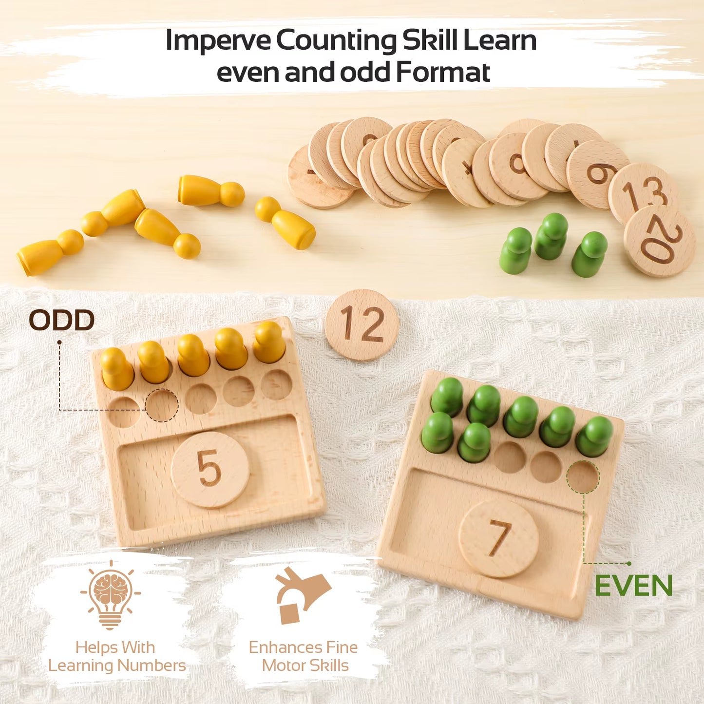 Montessori Math Toys Colorful Alphabet Number Shape Matching Wooden Board Baby Early Educational Learning Toys Teaching Material