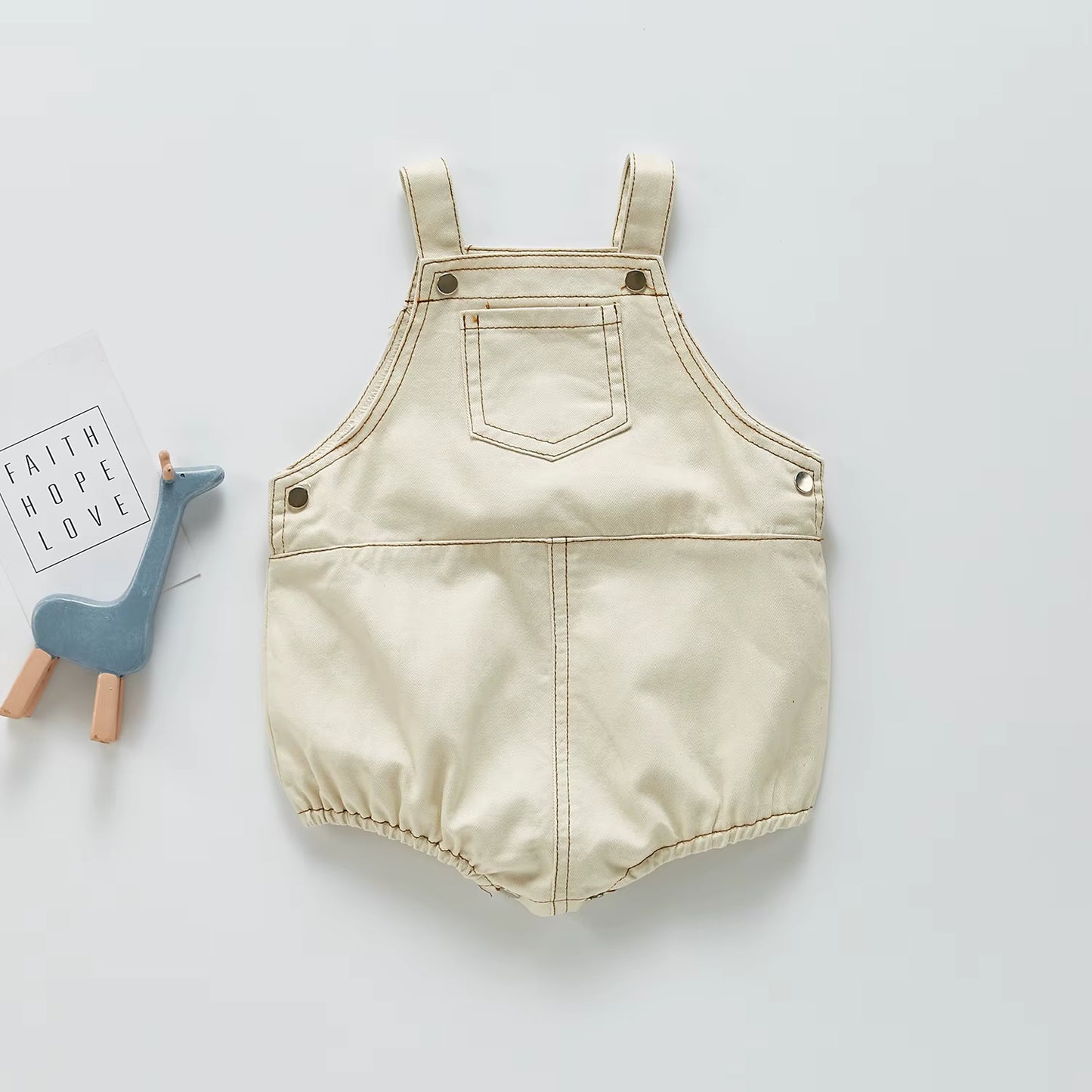 Spring and Autumn Newborn Infant Baby Boys and Girls Cowboy Sleeveless Rompers Kids Onepiece Fashion Baby Clothing