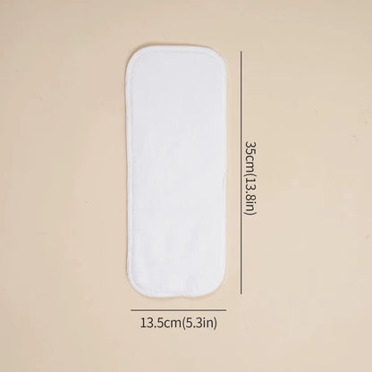 Washable Reuseable Baby Cloth Diapers Nappy Inserts Microfiber 3 Layers Fit One Size Baby Diapers